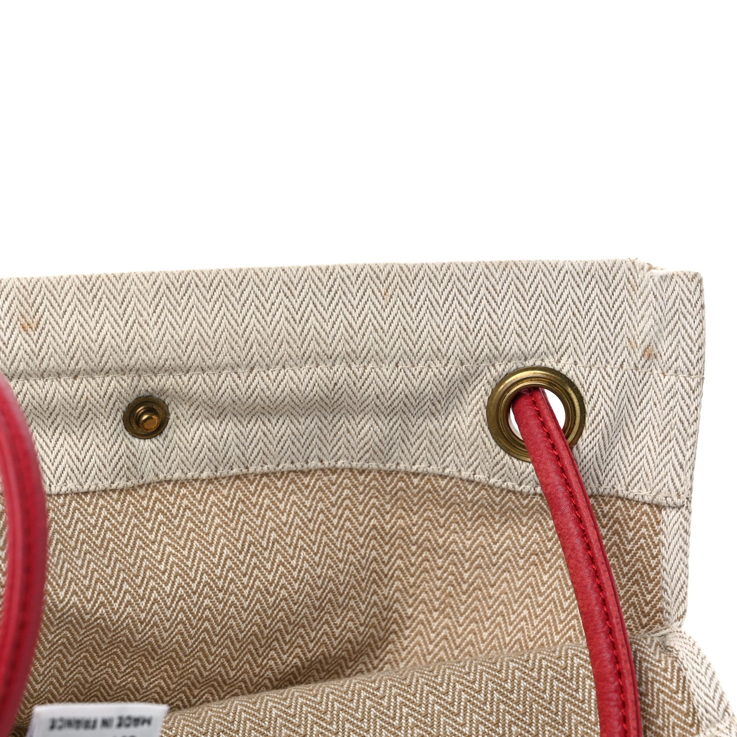 Hermes Canvas Epsom Aline Grooming Bag Red 9 of 14