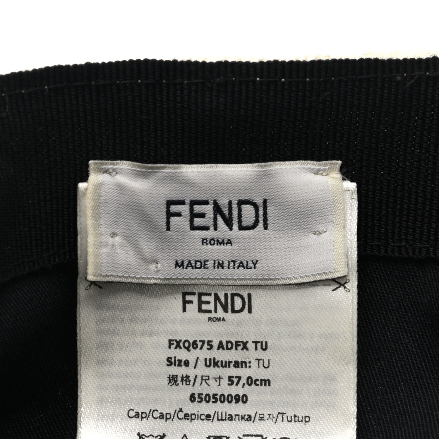 Fendi Canvas FF Baseball Hat White 8 of 9