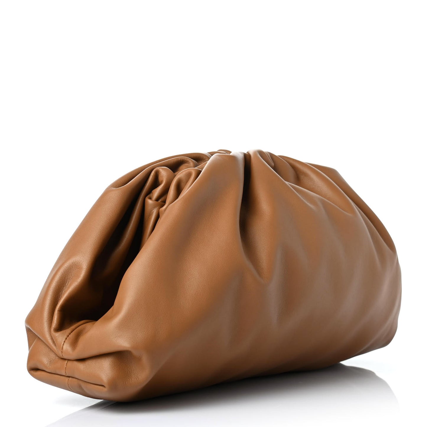 Smooth Butter Calf The Pouch Oversized Clutch Cammello