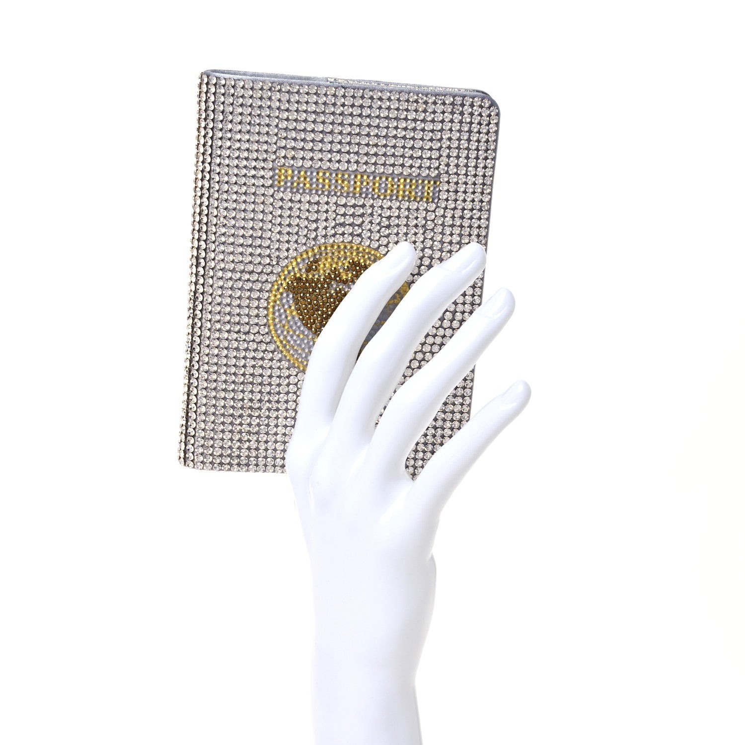 Judith Leiber Crystal Traveler Passport Holder Silver 2 of 6