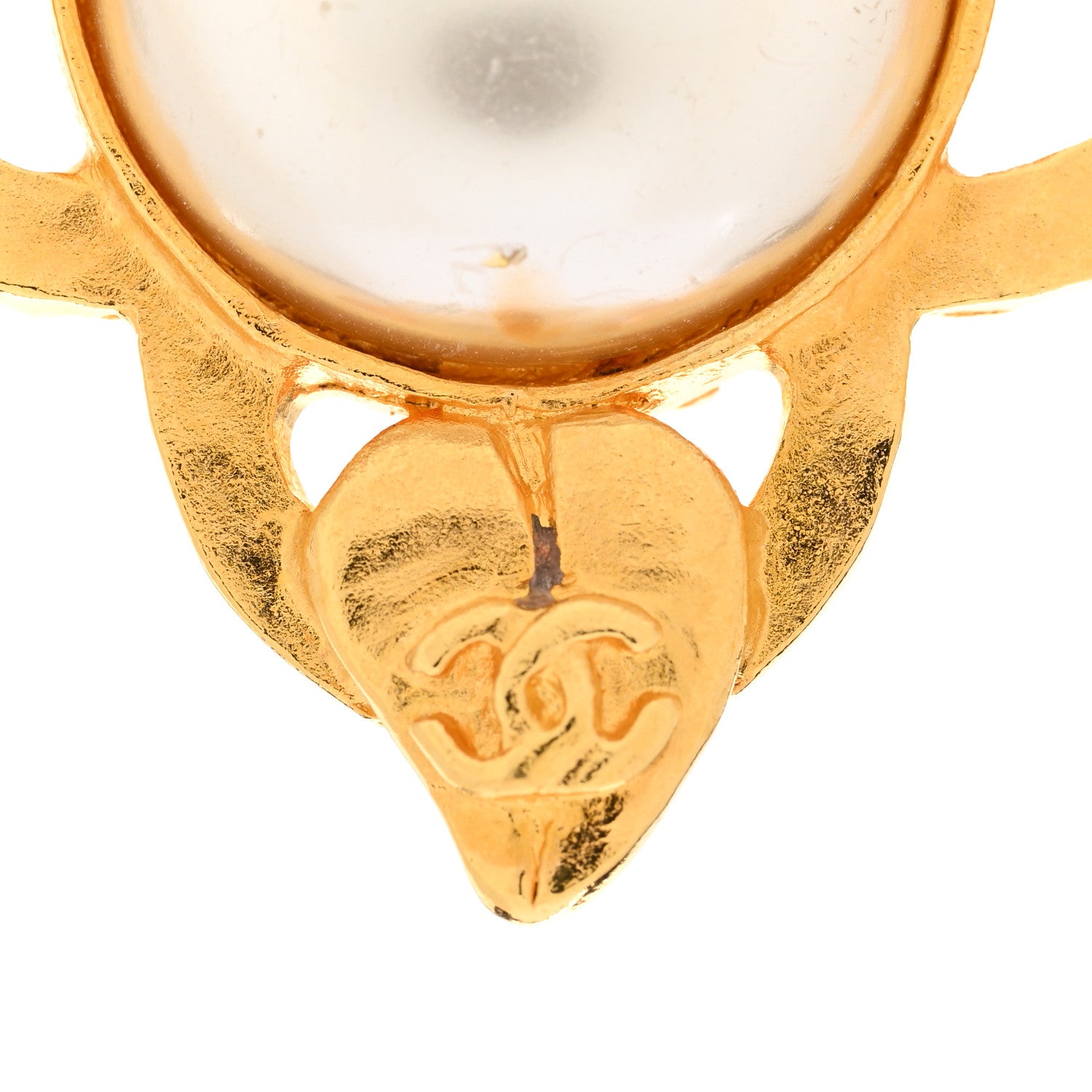 Chanel Pearl CC Clip On Earrings Gold 6 of 8