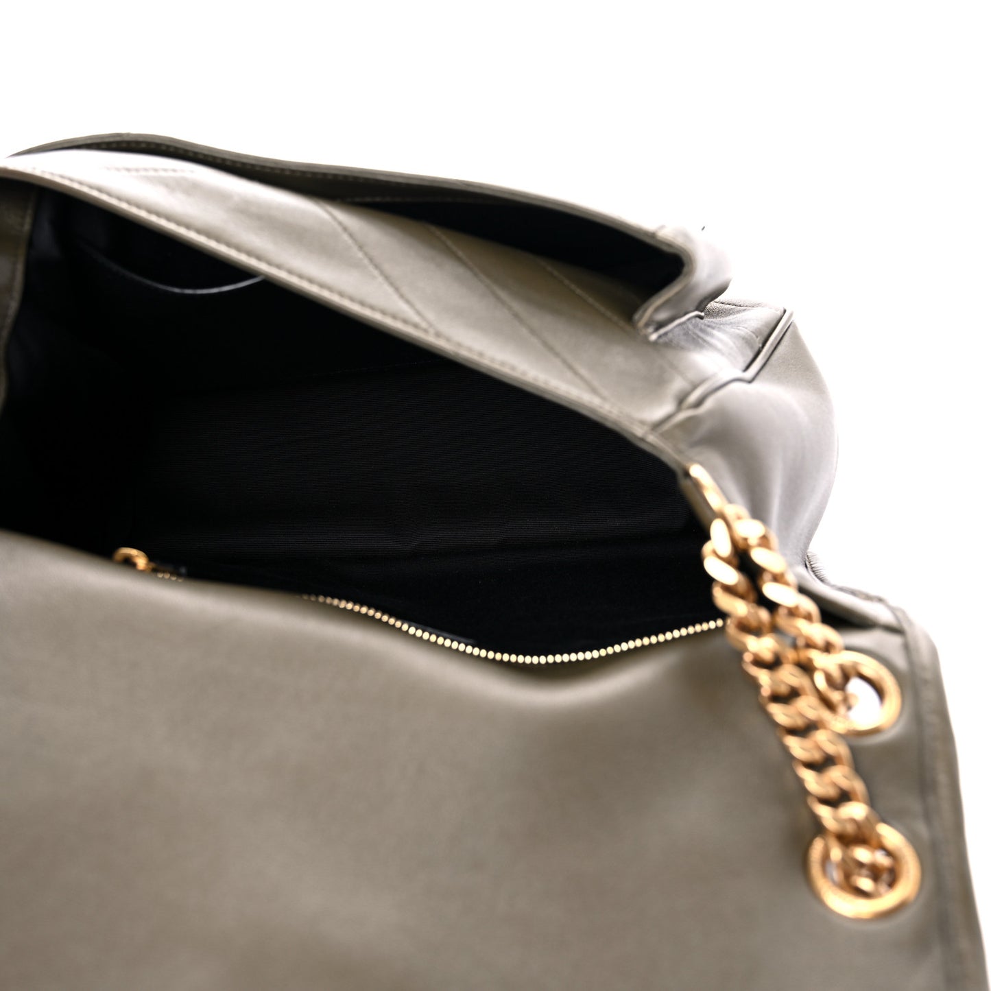 Lambskin Matelasse Monogram Medium Niki Chain Satchel Seaweed