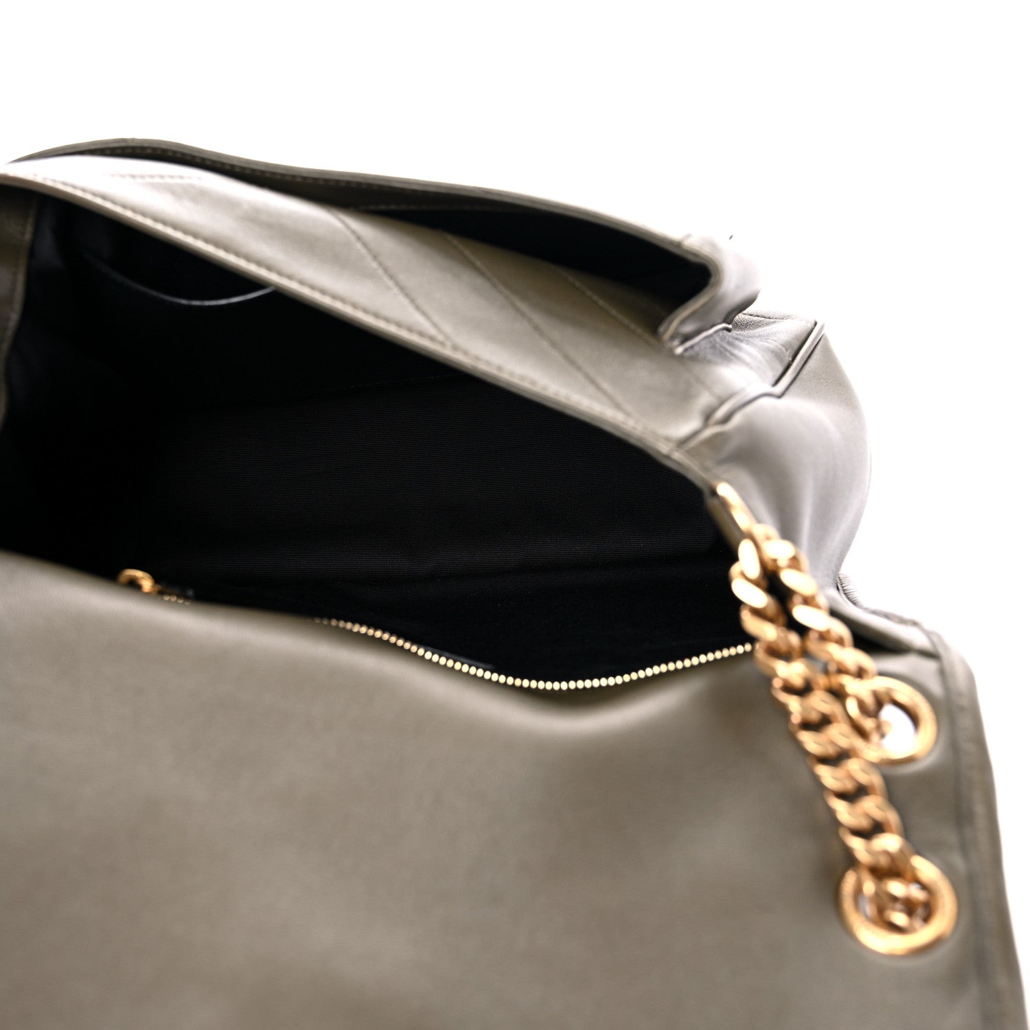 Saint Laurent Lambskin Matelasse Monogram Medium Niki Chain Satchel Seaweed 5 of 13