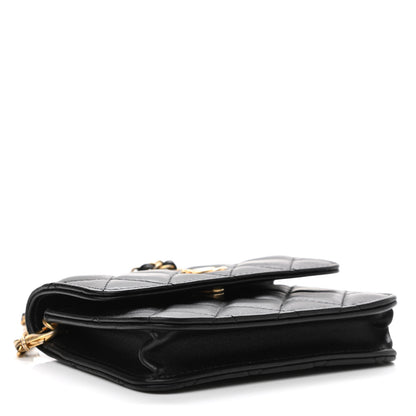 Chanel Lambskin Quilted Pearl Crush Flap With Chain Black 4 of 13