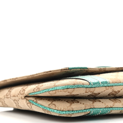 Gucci Monogram Satchel Bag Turquoise 9 of 10