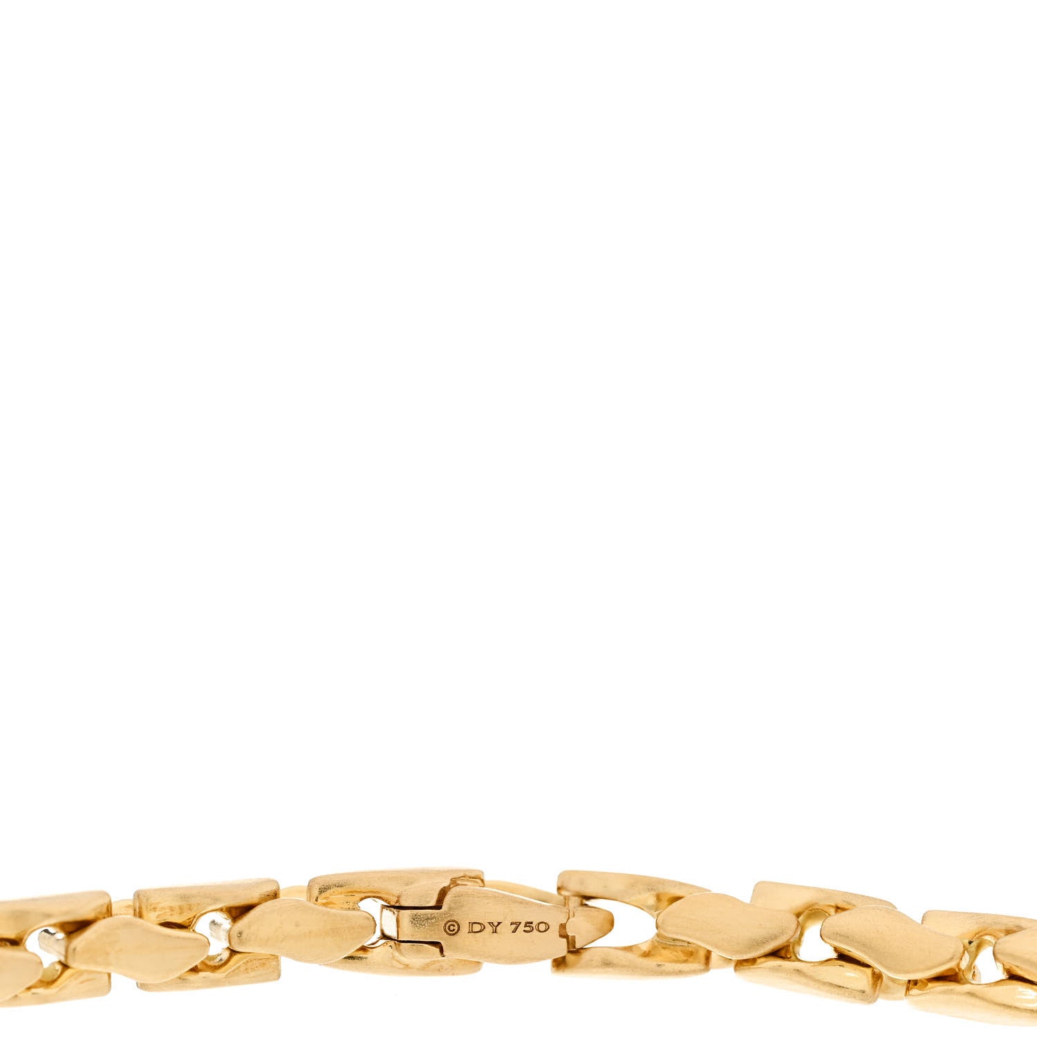 David Yurman 18K Yellow Gold 5mm Fluted Chain Bracelet 4 of 5