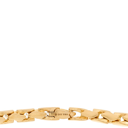 David Yurman 18K Yellow Gold 5mm Fluted Chain Bracelet 4 of 5
