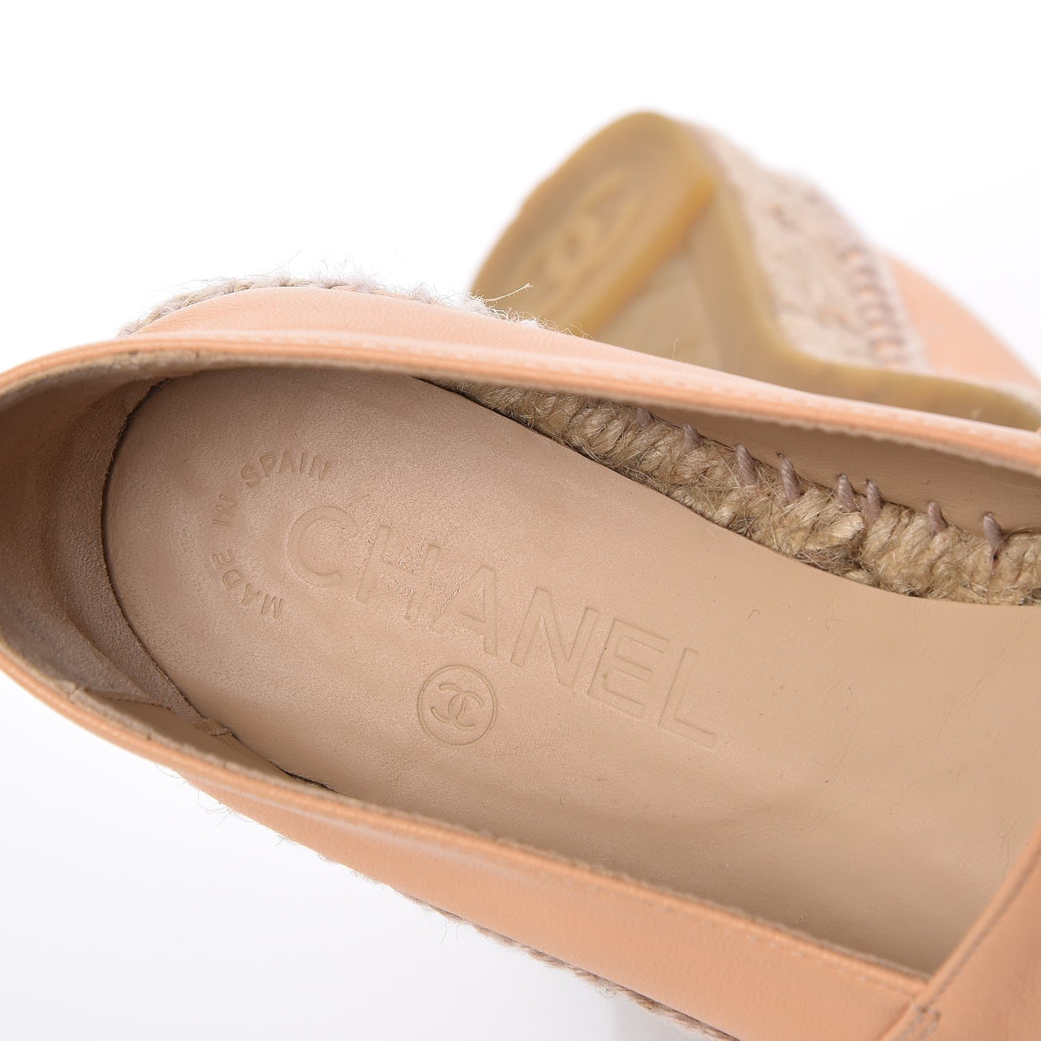 Chanel Lambskin CC Espadrilles 36 Nude 7 of 8
