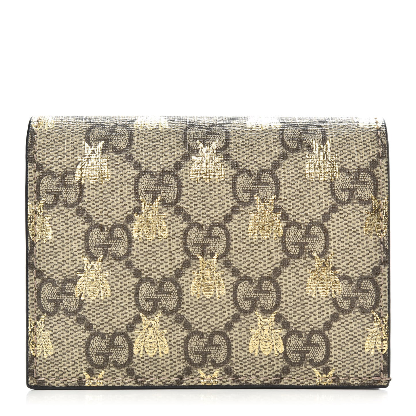 GG Supreme Monogram Bee Print Card Case