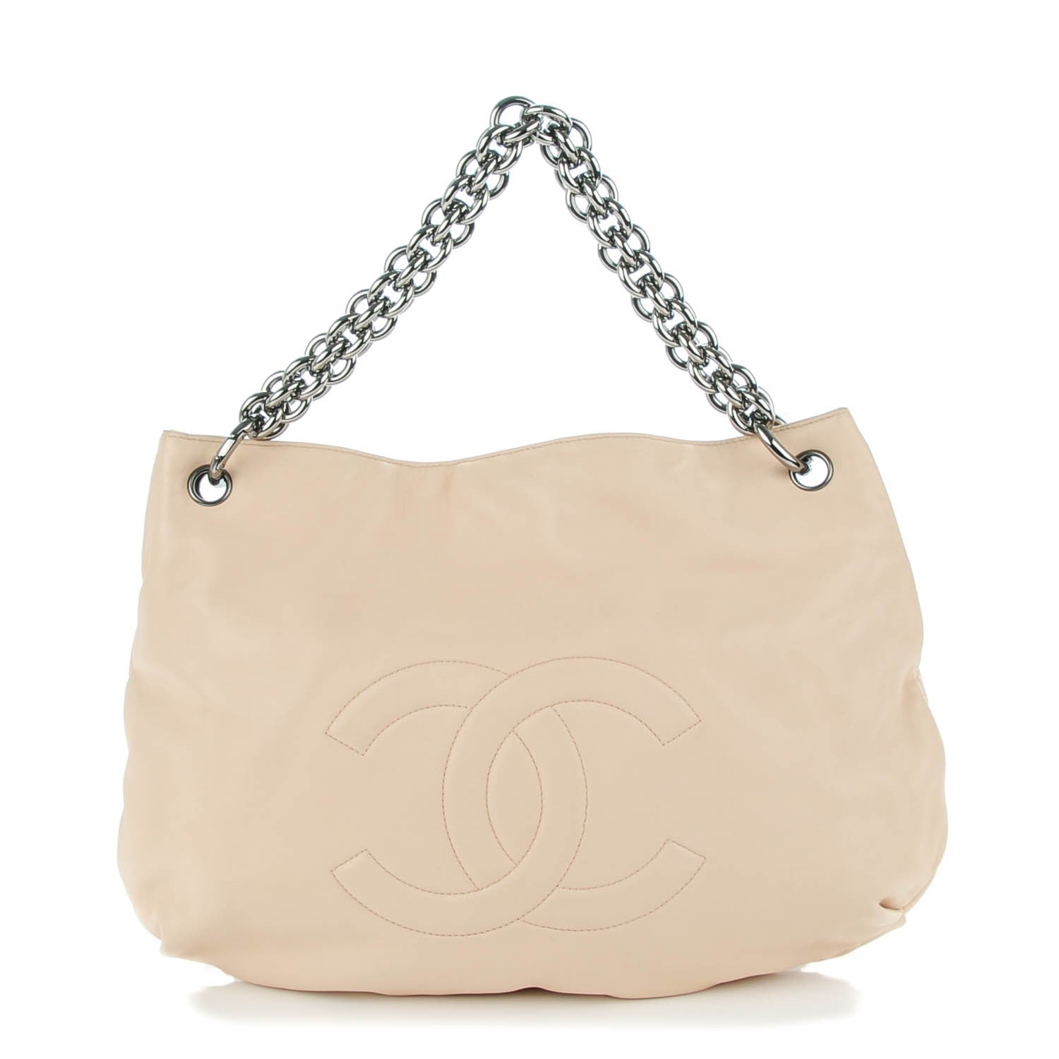 Chanel Lambskin Small Soft and Chain Hobo Beige 1 of 7