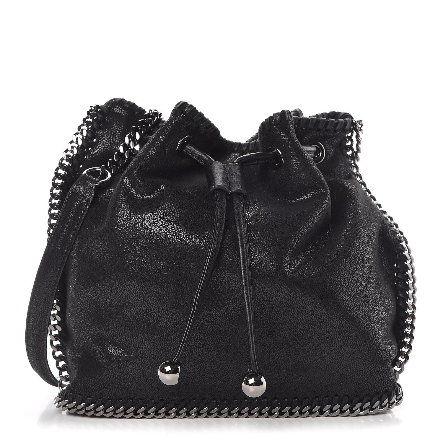 Stella McCartney Shaggy Deer Small Falabella Bucket Bag Black 1 of 8