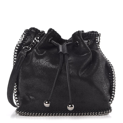 Stella McCartney Shaggy Deer Small Falabella Bucket Bag Black 1 of 8