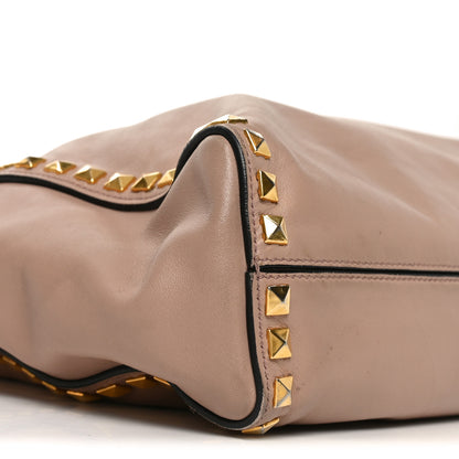 Miu Miu Soft Calf Studded Shopping Tote Cammeo 8 of 12