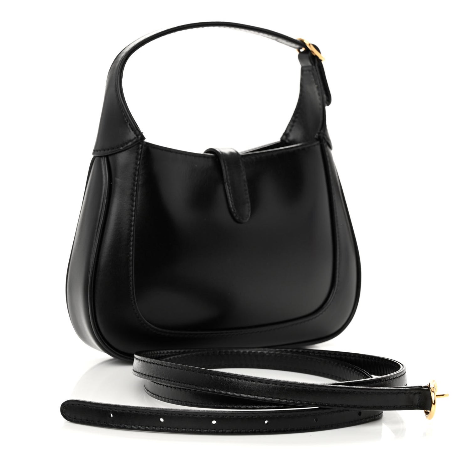 Boarded Dyana Lux Calfskin Mini Jackie 1961 Hobo Black