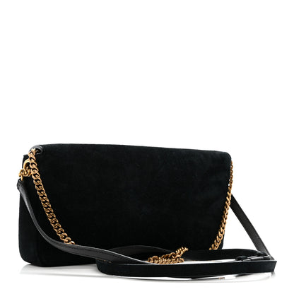 Saint Laurent Suede Monogram Tassel Kate 99 Baguette Bag Black 3 of 15