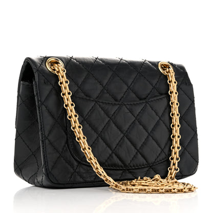 Chanel Aged Calfskin Quilted 2.55 Reissue Mini Flap Black 3 of 12