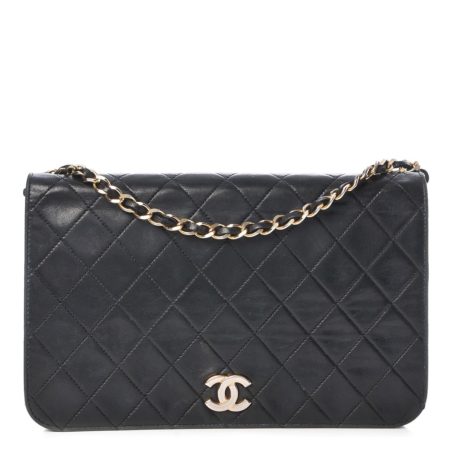 Chanel Lambskin Quilted Small Single Flap Black 1 of 9