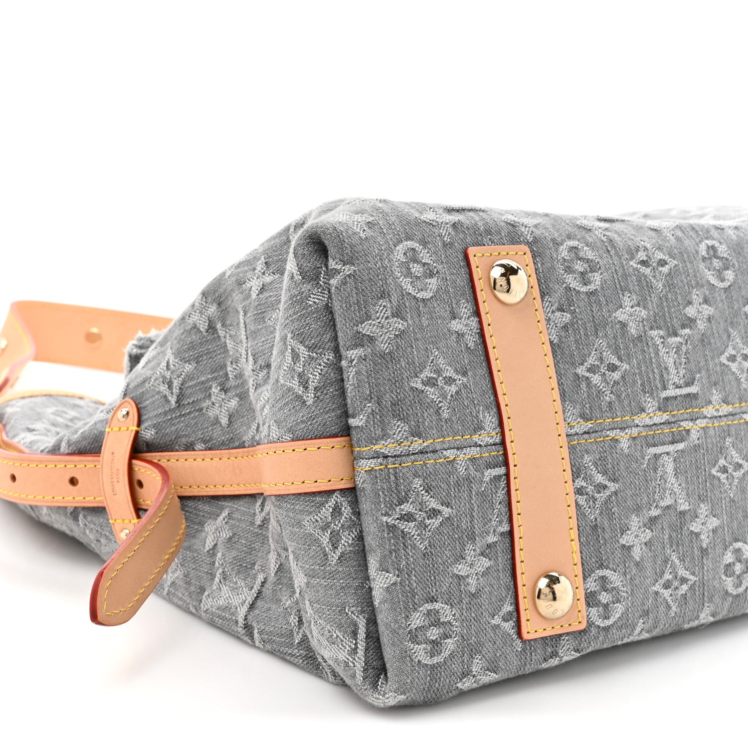 Louis Vuitton Monogram Denim CarryAll MM Washed Grey 10 of 10