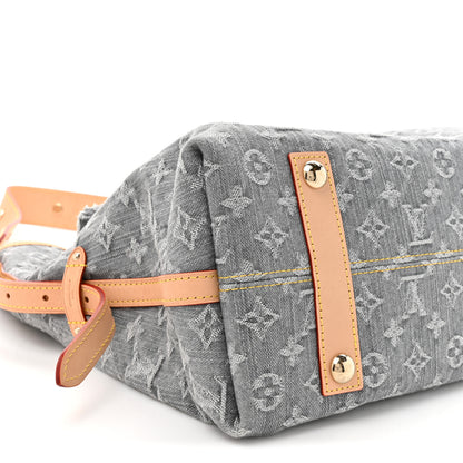 Louis Vuitton Monogram Denim CarryAll MM Washed Grey 10 of 10