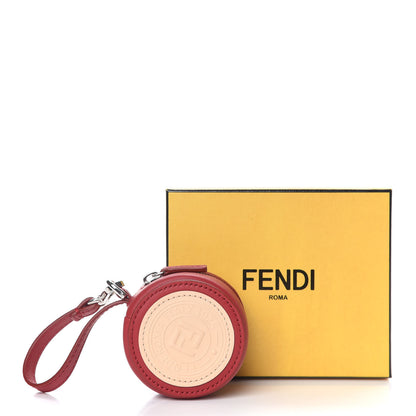 Fendi Nylon Calfskin Stamp Patch Help Bag Charm Strawberry Cream 11 of 11