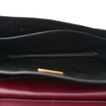 Prada City Calfskin Saffiano Cahier Bag Granato Black 5 of 13