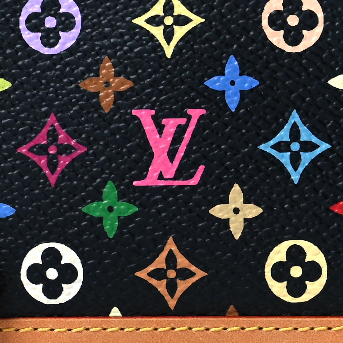 Monogram Multicolor Key Pouch Black