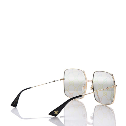 Gucci Rectangular Frame Sunglasses GG0414S Black 4 of 8
