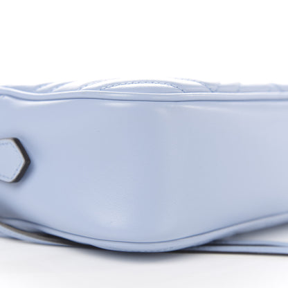 Gucci Calfskin Matelasse Small GG Marmont Chain Shoulder Bag Porcelain Light Blue 8 of 11