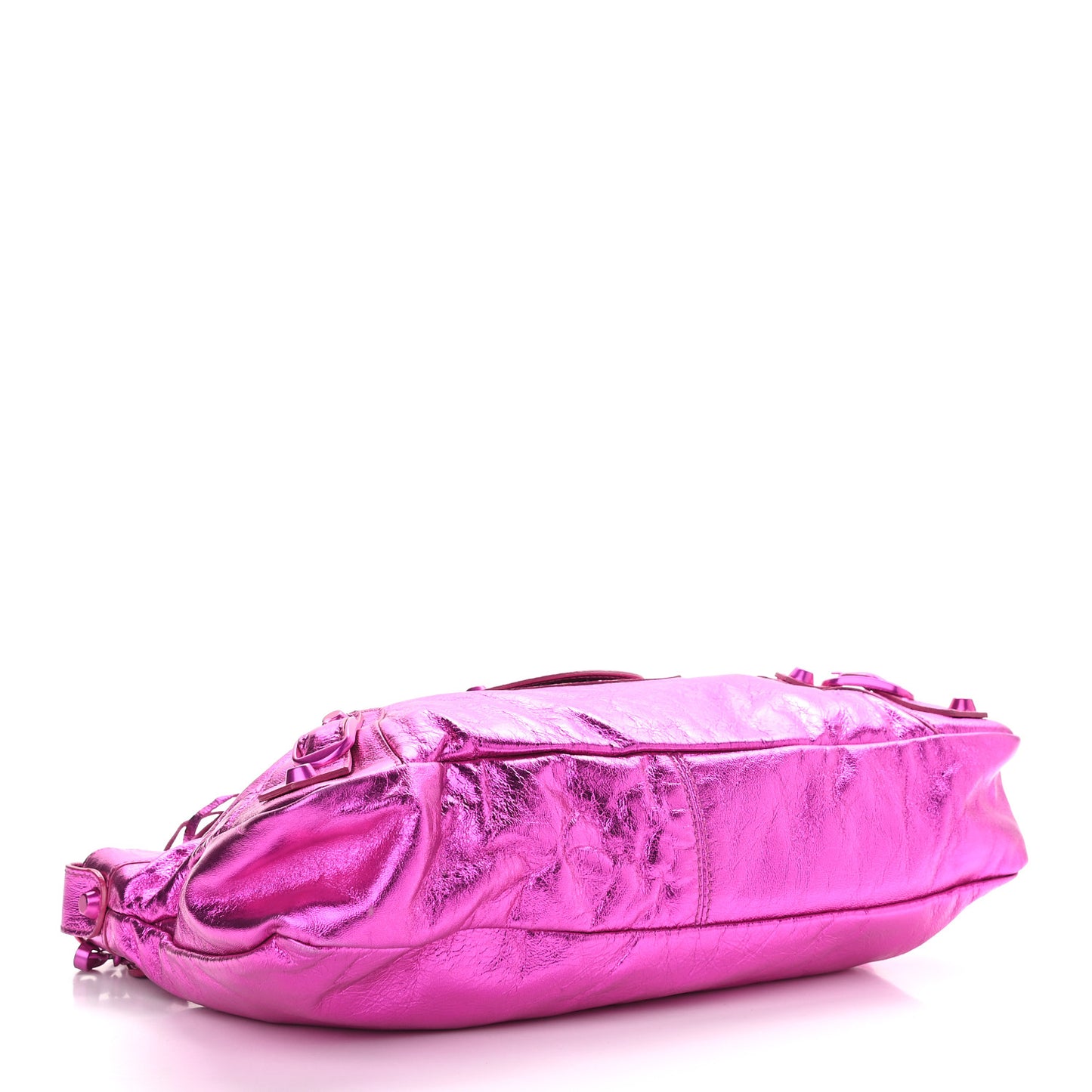 Metallic Chevre Classic Hardware First Magenta