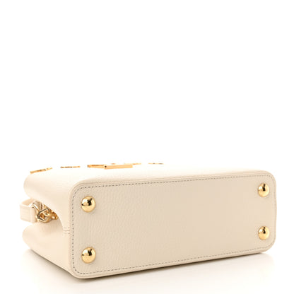 Louis Vuitton Taurillon Mother of Pearl Flowers Capucines BB Creme Nacre 4 of 11