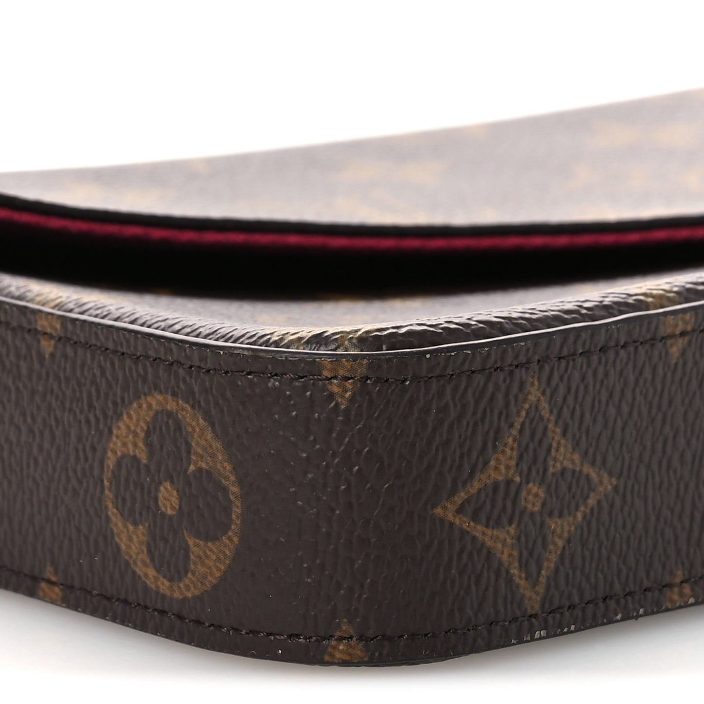 Monogram Pochette Felicie Chain Wallet Fuchsia