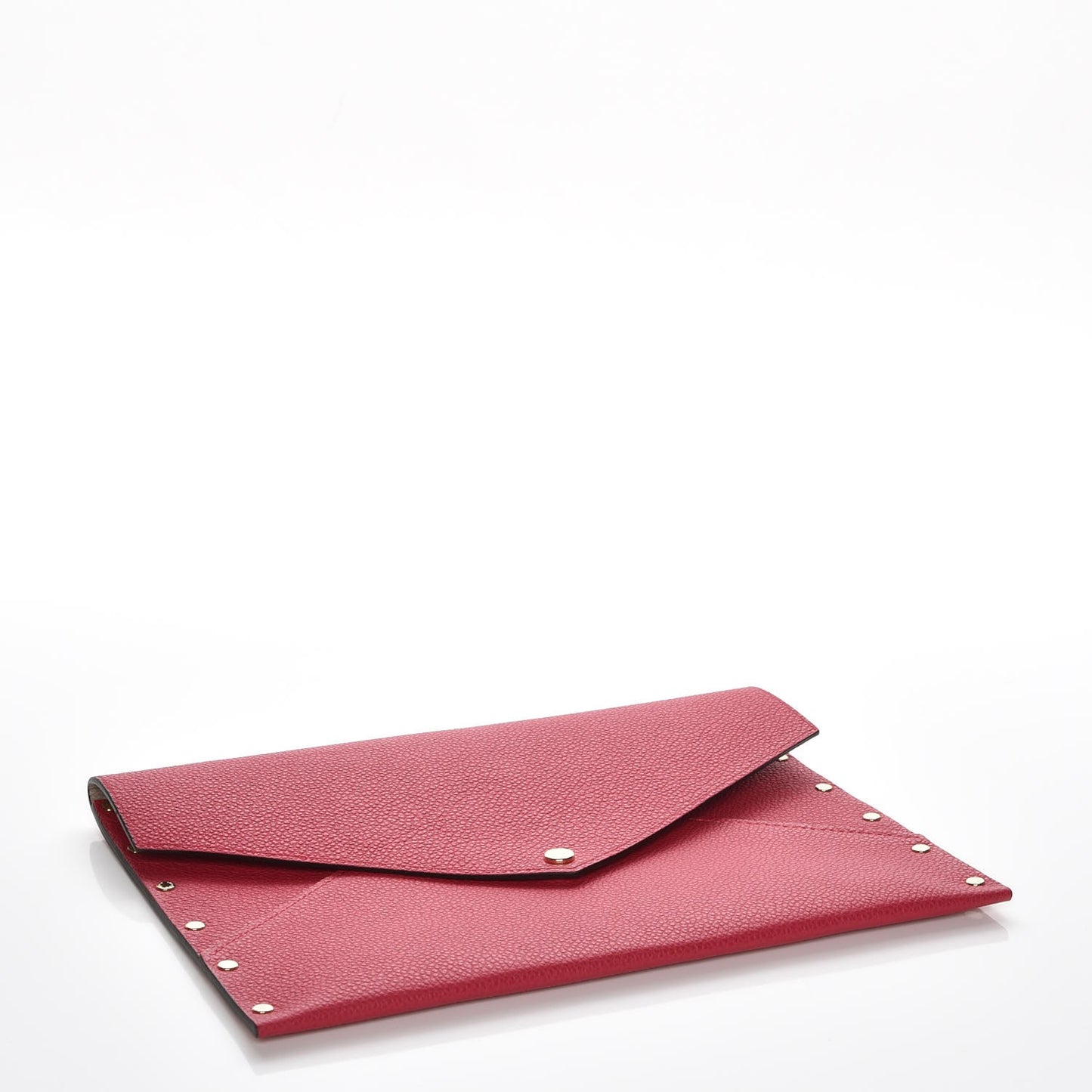 Cuir Rivets Enveloppe Fuchsia