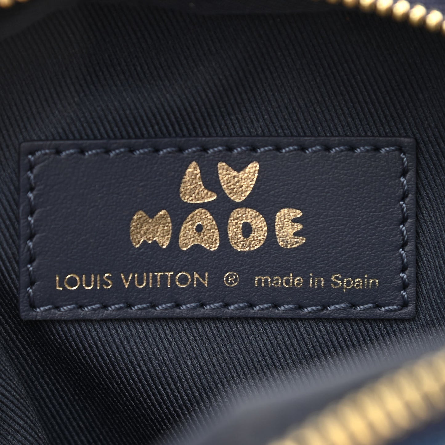 X NIGO Denim Monogram Flat Double Phone Pouch