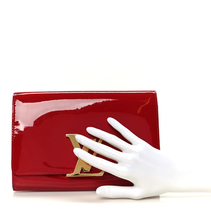 Louis Vuitton Patent Louise Clutch Rose Indien 2 of 8