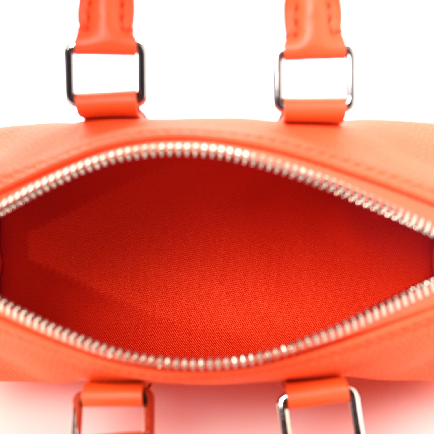 Louis Vuitton Grained Calfskin Aerogram Keepall XS Orange 5 of 10