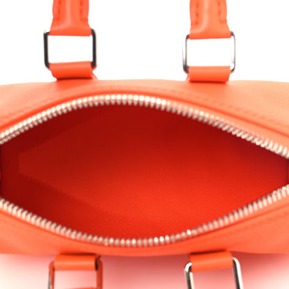 Louis Vuitton Grained Calfskin Aerogram Keepall XS Orange 5 of 10