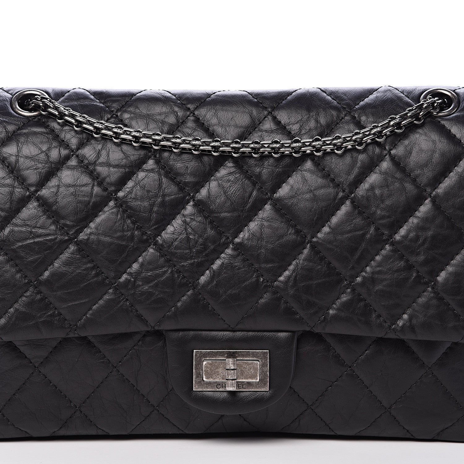 Chanel Aged Calfskin Quilted 2.55 Reissue 227 Flap Black 7 of 10