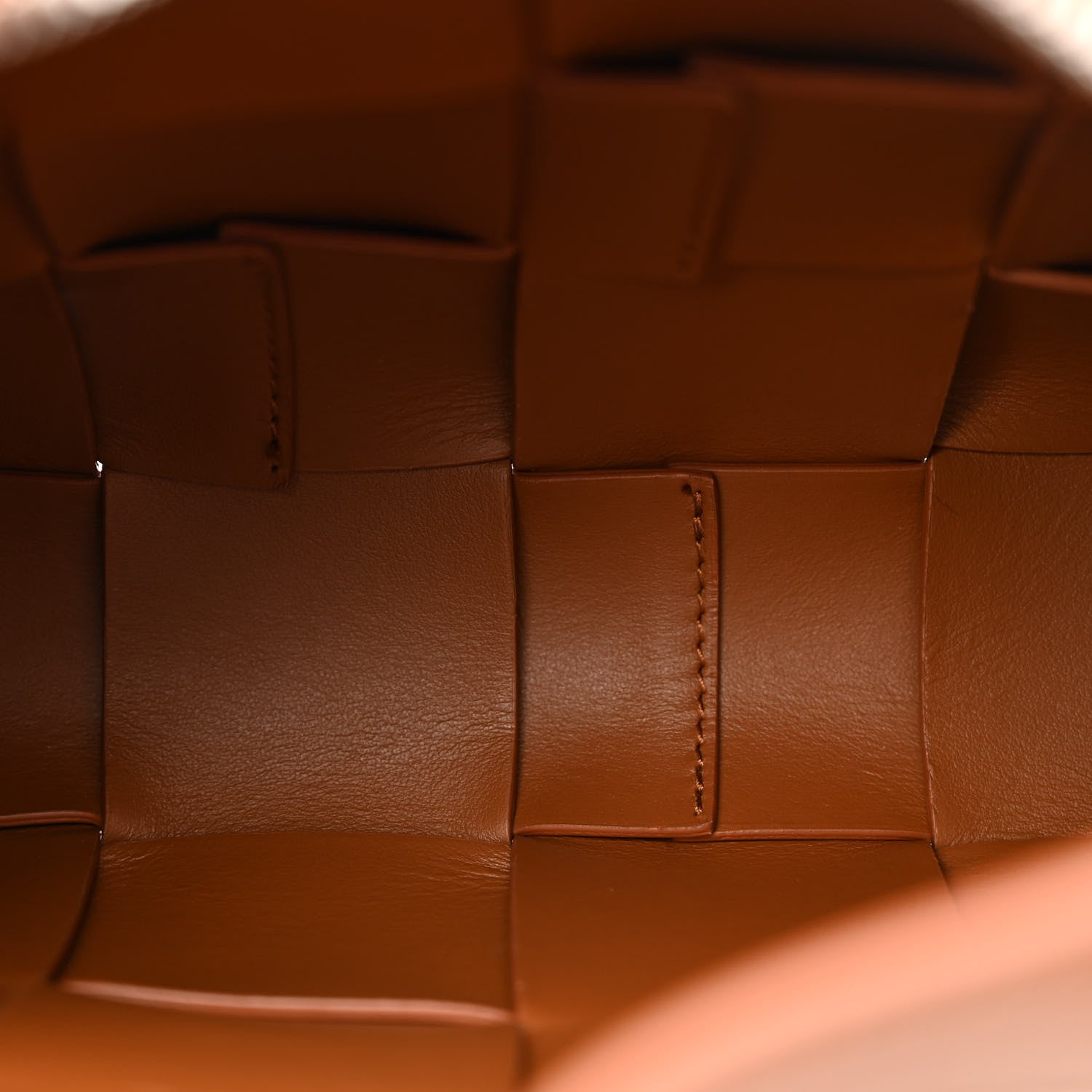 Bottega Veneta Lambskin Maxi Intrecciato Cassette Camera Bag Caramel 5 of 10