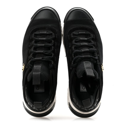 Chanel Velvet Calfskin Mixed Fibers CC Sneakers 38 Black 2 of 10