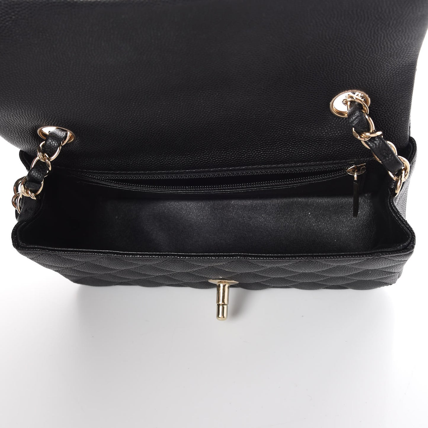 Caviar Quilted Mini Rectangular Flap Black
