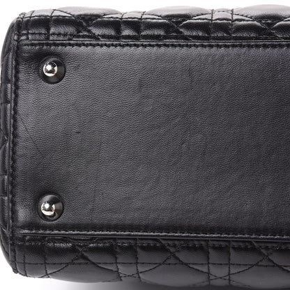 Christian Dior Lambskin Cannage Large Lady Dior Black 13 of 17