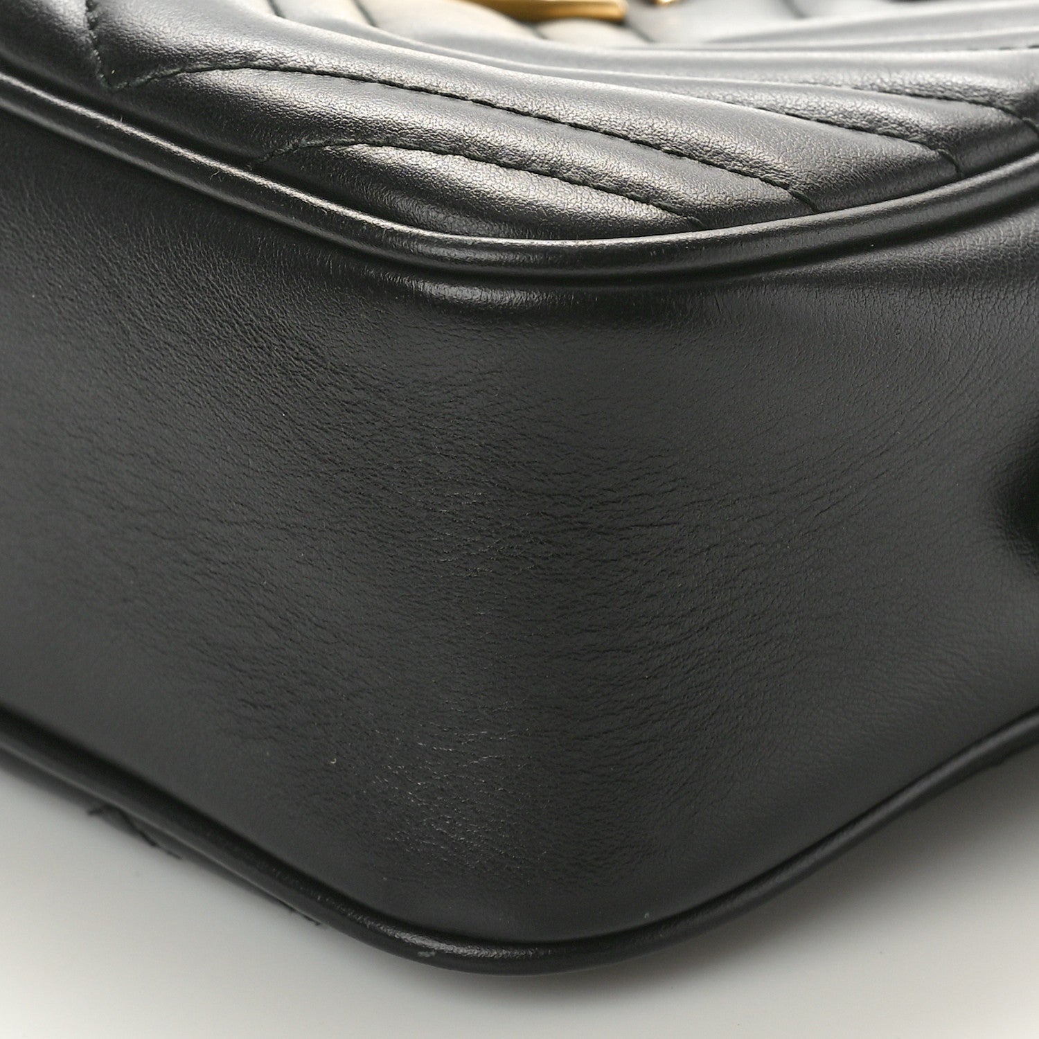 Gucci Calfskin Matelasse Small GG Marmont Chain Shoulder Bag Black 10 of 10