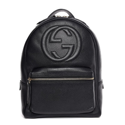 Gucci Pebbled Calfskin Soho Chain Backpack Black 1 of 11