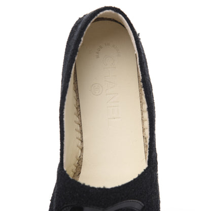 Chanel Fabric Patent Calfskin CC Espadrilles 36 Black 5 of 10