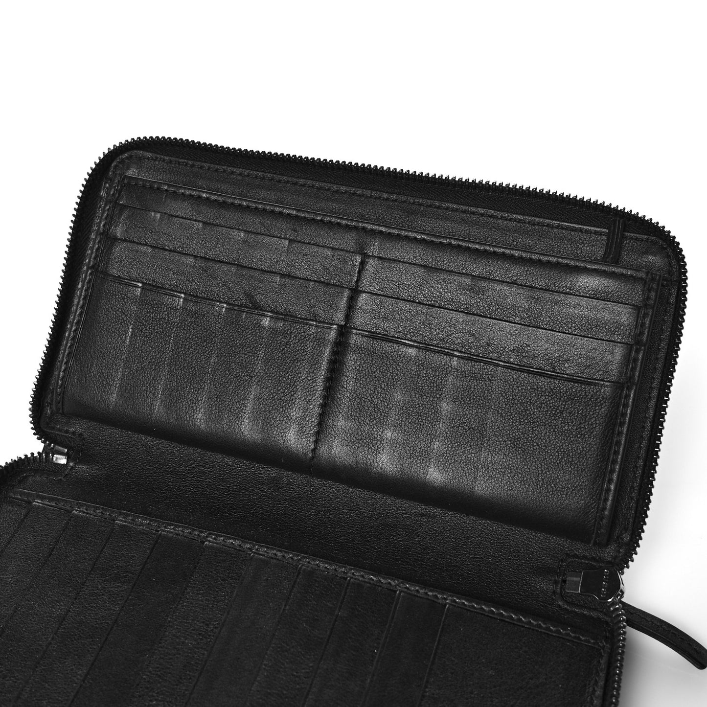 Guccissima Signature Zip Around Organizer Wallet Black