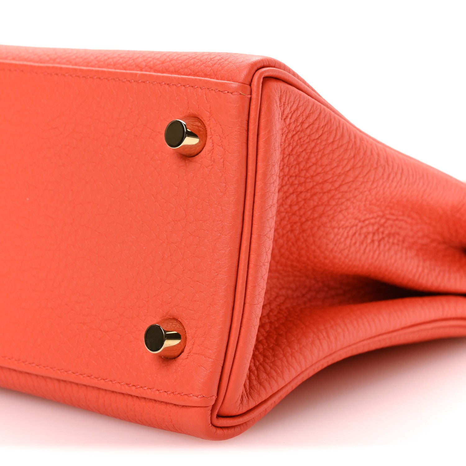 Hermes Togo Kelly Retourne 25 Orange Poppy 10 of 11
