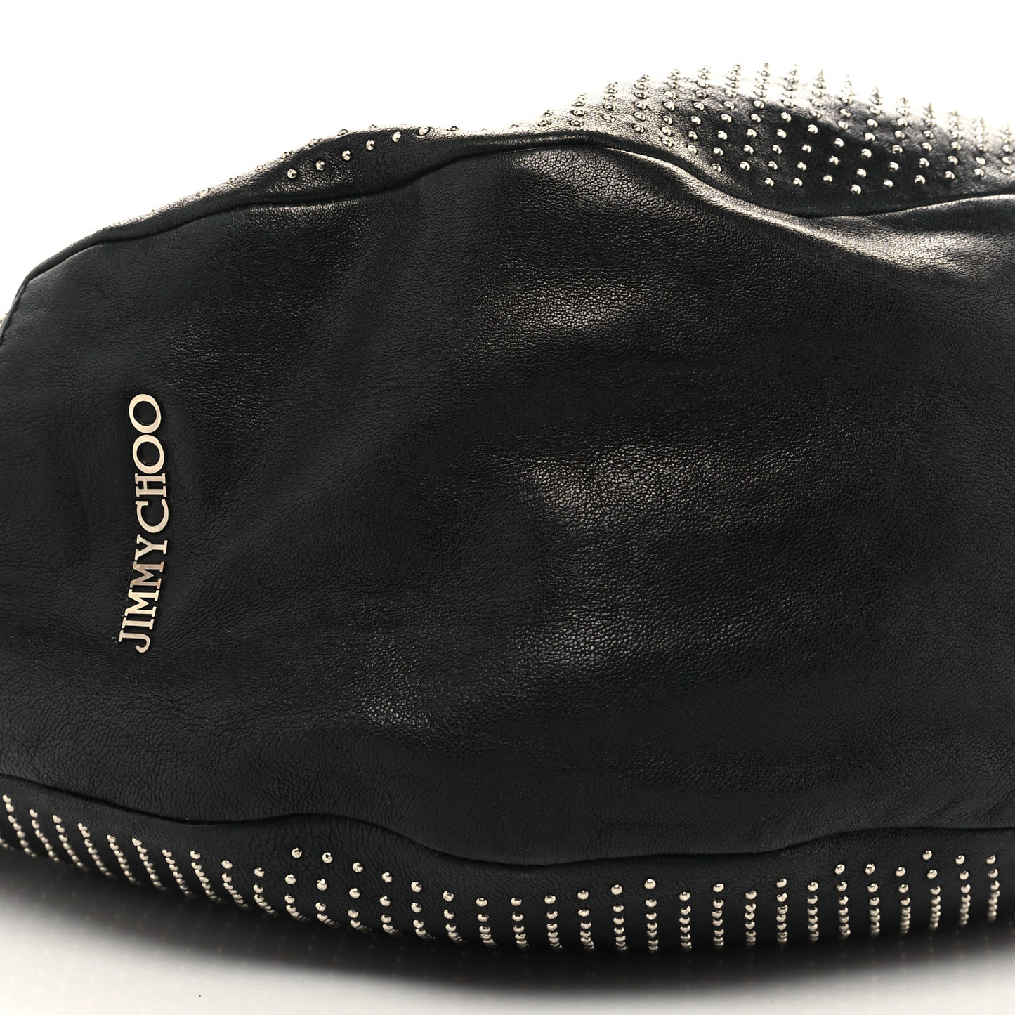 Deerskin Studded Solar Hobo Black