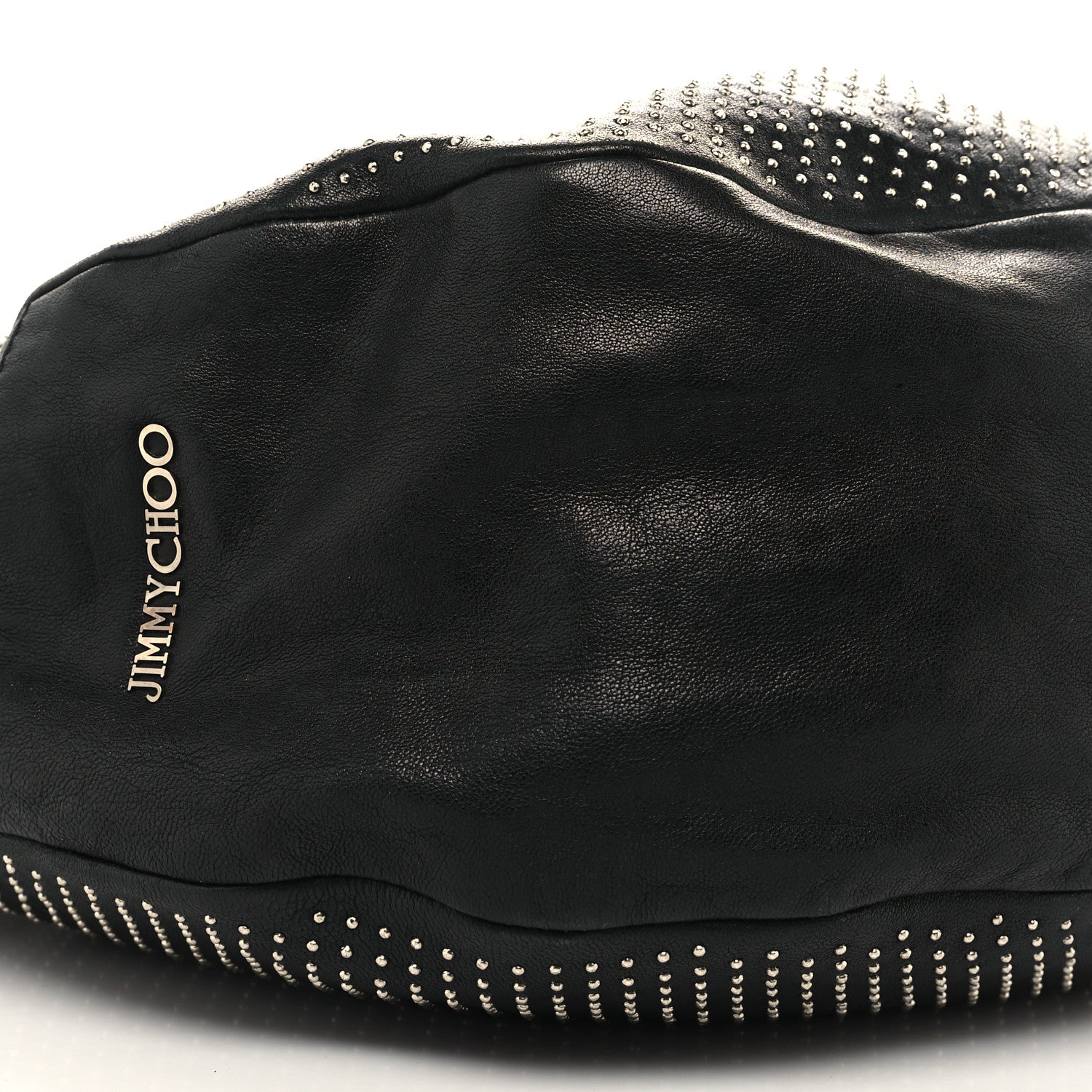 Jimmy Choo Deerskin Studded Solar Hobo Black 8 of 11