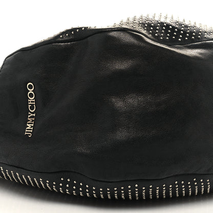 Jimmy Choo Deerskin Studded Solar Hobo Black 8 of 11
