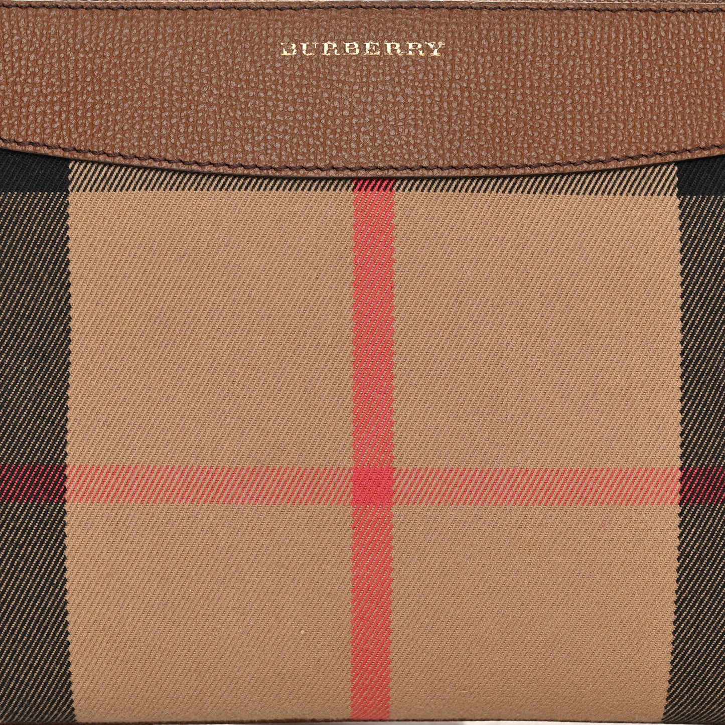 House Check Derby Peyton Crossbody Clutch Bag Tan